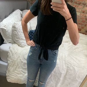 Madewell modern front tie tee